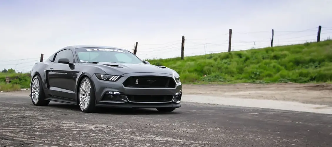 ford mustang in track mode
