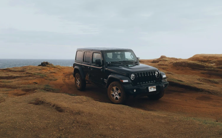 black jeep wrangler off-road